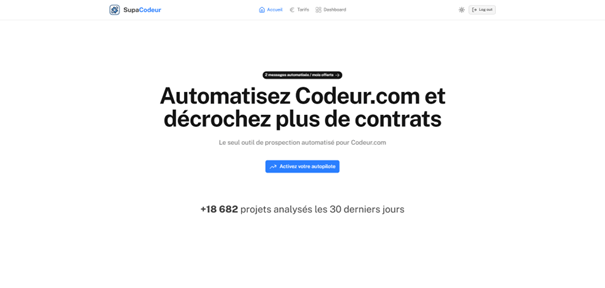 Aperçu du projet SupaCodeur