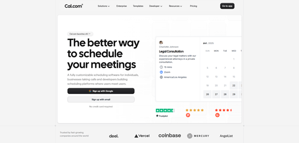 Aperçu du projet Cal.com