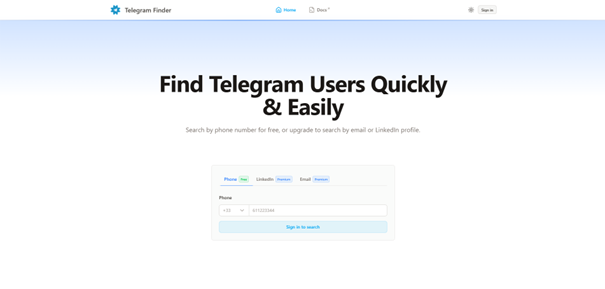 TelegramFinder